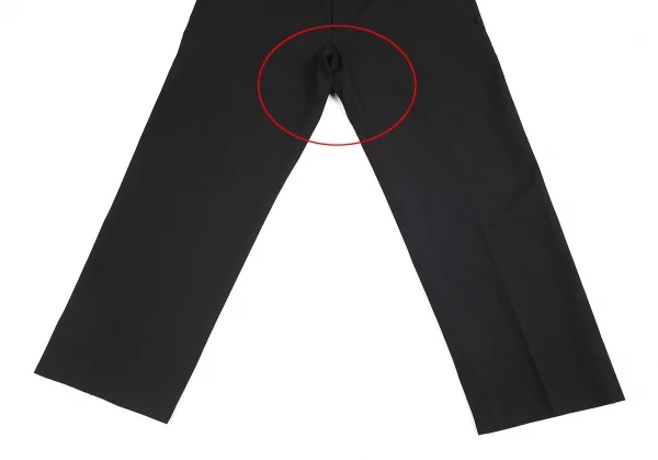 ヨウジヤマモト プールオムYohji Yamamoto POUR HOMME ウールギャバサスペンダーボタンパンツ 黒6 K-82067_006