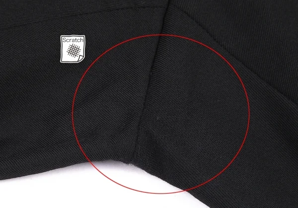 ヨウジヤマモト プールオムYohji Yamamoto POUR HOMME ウールギャバサスペンダーボタンパンツ 黒6 K-82067_007