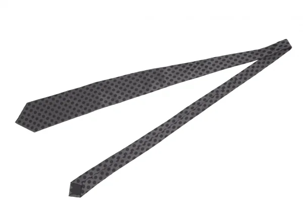 ヨウジヤマモトYohji Yamamoto シルクドットジャカードネクタイ 黒グレー K-82071_002