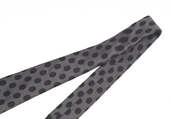 ヨウジヤマモトYohji Yamamoto シルクドットジャカードネクタイ 黒グレー K-82071_003