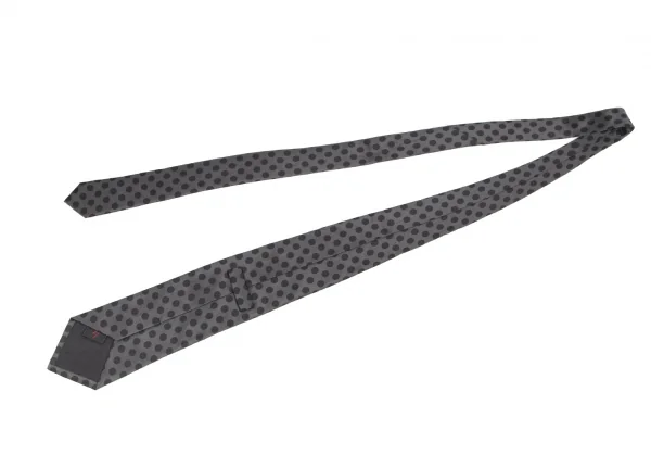 ヨウジヤマモトYohji Yamamoto シルクドットジャカードネクタイ 黒グレー K-82071_006