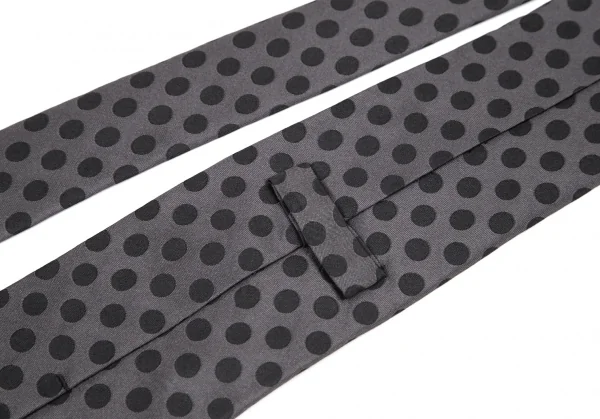 ヨウジヤマモトYohji Yamamoto シルクドットジャカードネクタイ 黒グレー K-82071_008