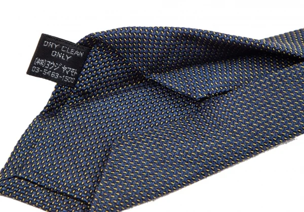 ヨウジヤマモト コスチュームドオムYohji Yamamoto COSTUME D' HOMME シルクドビーネクタイ 紺黄 K-82081_011