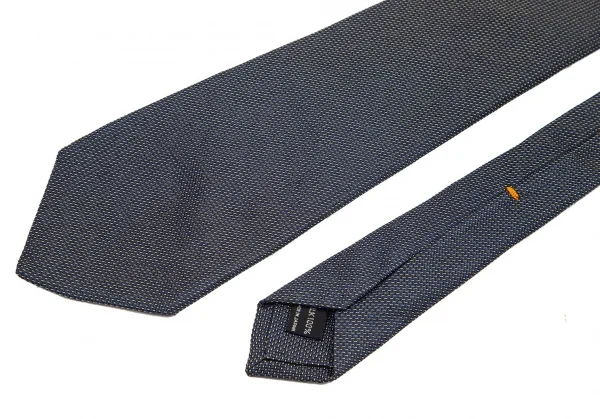 ヨウジヤマモト コスチュームドオムYohji Yamamoto COSTUME D' HOMME シルクドビーネクタイ 紺黄 K-82081_004