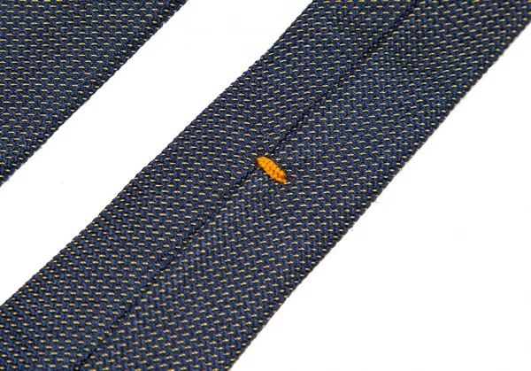 ヨウジヤマモト コスチュームドオムYohji Yamamoto COSTUME D' HOMME シルクドビーネクタイ 紺黄 K-82081_005