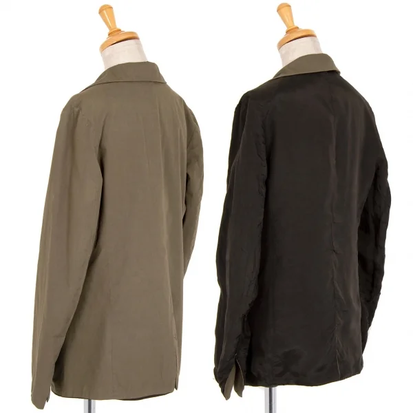 ワイズY's リバーシブルスナップボタンジャケット カーキ2 K-82129_002