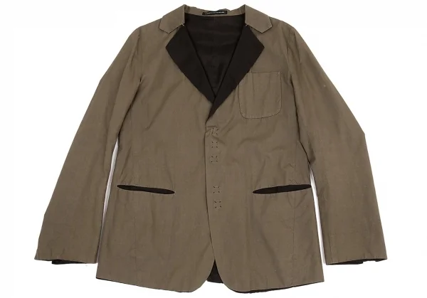 ワイズY's リバーシブルスナップボタンジャケット カーキ2 K-82129_003