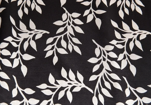 ワイズY's ボタニカルレーヨンノースリーブワンピース 黒グレーM位 K-82140_017