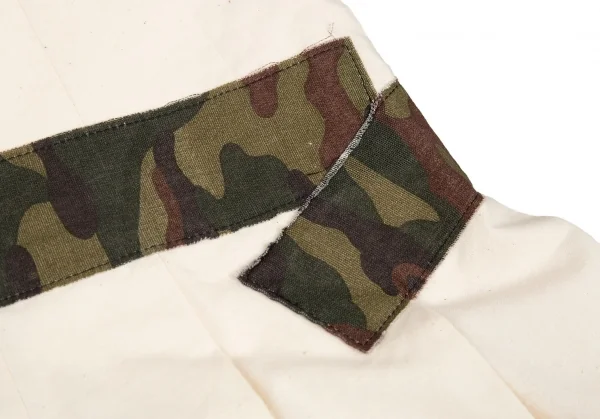 コムデギャルソンCOMME des GARCONS カモフラテーピングシーチングプリーツスカート 生成りS K-82163_012