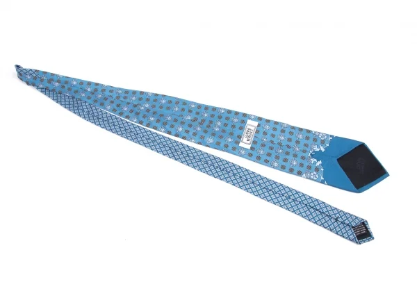 ジャンニヴェルサーチGIANNI VERSACE シルクメデューサプリントネクタイ 水色 K-82180_005