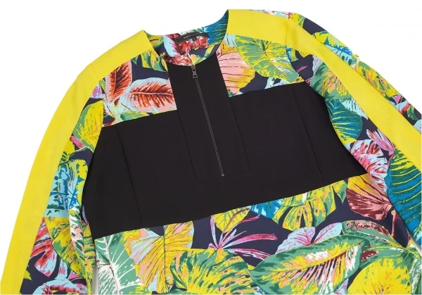 ビーシービージーマックスアズリアBCBGMAXAZRIA ボタニカルプリントハーフジップワンピース マルチM K-82182_003