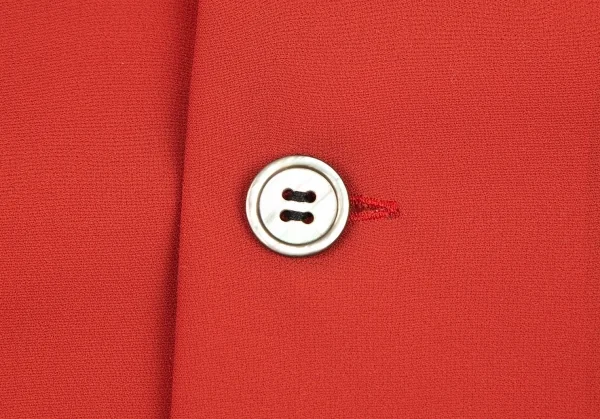 トリココムデギャルソンtricot COMME des GARCONS ポリジョーゼット半袖ブラウス 朱赤M位 K-82185_005