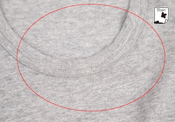 コムデギャルソンCOMME des GARCONS ラメプリント裾中綿切替Tシャツ 杢グレーXS K-82205_004