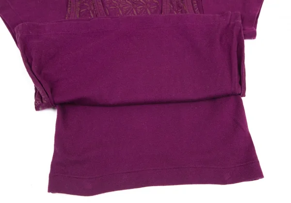コムデギャルソンCOMME des GARCONS タンクトップ貼り付けデザインTシャツ 紫S位 K-82206_009