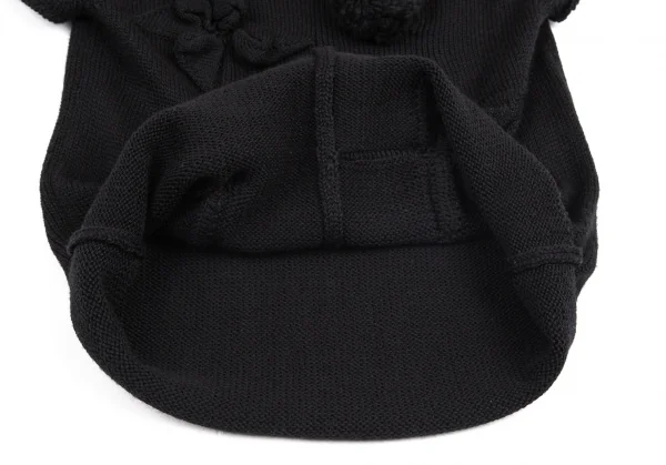 コムデギャルソンCOMME des GARCONS ボンボン装飾半袖ニット 黒S位 K-82209_007