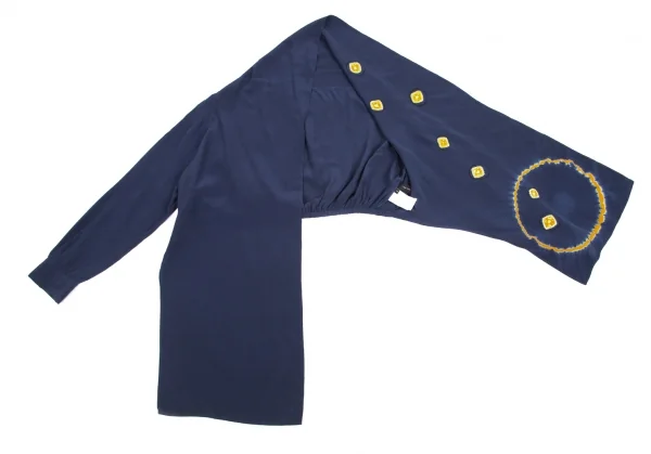 ヨウジヤマモト ノアールYohji Yamamoto NOIR シルク絞り染めボレロ 紺2 K-82215_011