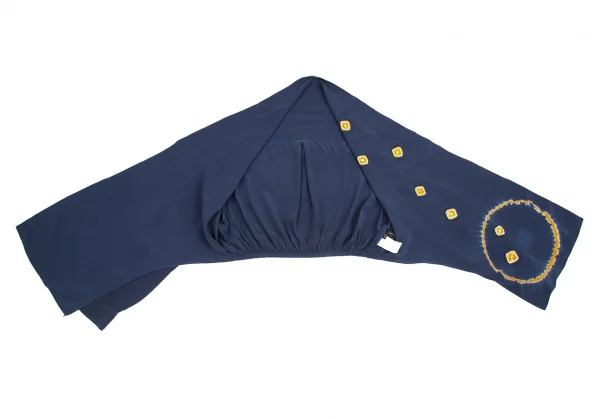 ヨウジヤマモト ノアールYohji Yamamoto NOIR シルク絞り染めボレロ 紺2 K-82215_012