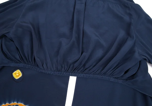 ヨウジヤマモト ノアールYohji Yamamoto NOIR シルク絞り染めボレロ 紺2 K-82215_016