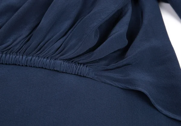 ヨウジヤマモト ノアールYohji Yamamoto NOIR シルク絞り染めボレロ 紺2 K-82215_017