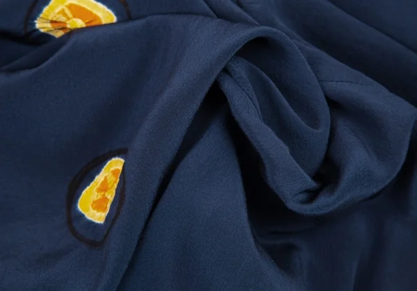 ヨウジヤマモト ノアールYohji Yamamoto NOIR シルク絞り染めボレロ 紺2 K-82215_018