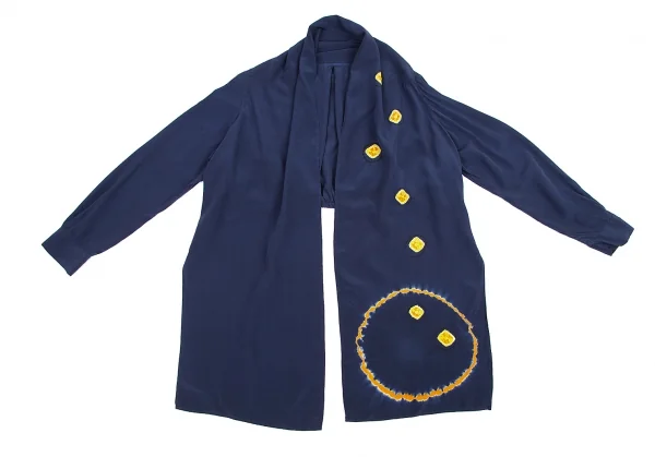 ヨウジヤマモト ノアールYohji Yamamoto NOIR シルク絞り染めボレロ 紺2 K-82215_002