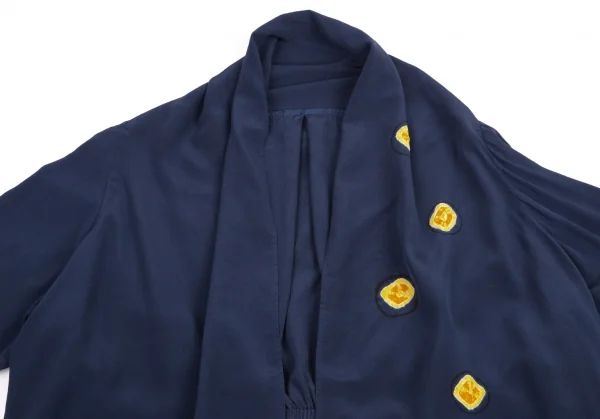 ヨウジヤマモト ノアールYohji Yamamoto NOIR シルク絞り染めボレロ 紺2 K-82215_003