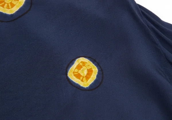 ヨウジヤマモト ノアールYohji Yamamoto NOIR シルク絞り染めボレロ 紺2 K-82215_005