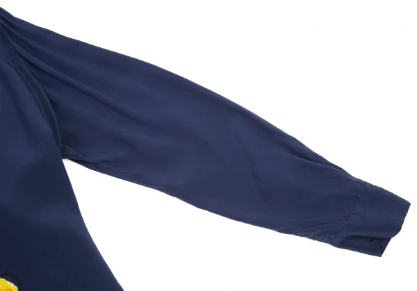 ヨウジヤマモト ノアールYohji Yamamoto NOIR シルク絞り染めボレロ 紺2 K-82215_006