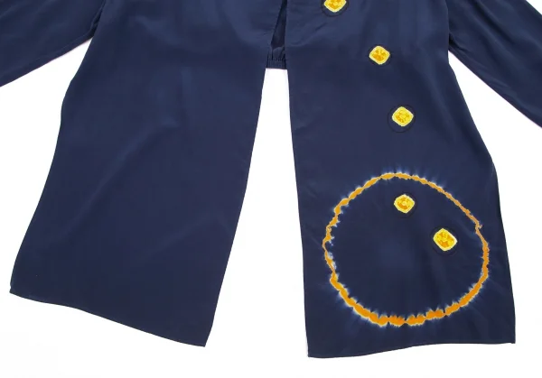 ヨウジヤマモト ノアールYohji Yamamoto NOIR シルク絞り染めボレロ 紺2 K-82215_008