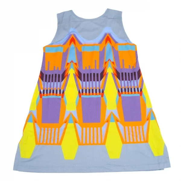 イッセイミヤケ ミーISSEY MIYAKE me メッシュグラフィック編み替えノースリーブチュニック マルチF K-82269_010