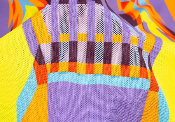 イッセイミヤケ ミーISSEY MIYAKE me メッシュグラフィック編み替えノースリーブチュニック マルチF K-82269_012
