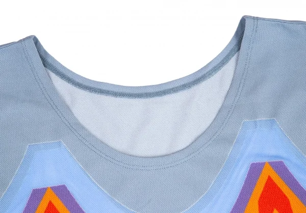 イッセイミヤケ ミーISSEY MIYAKE me メッシュグラフィック編み替えノースリーブチュニック マルチF K-82269_004