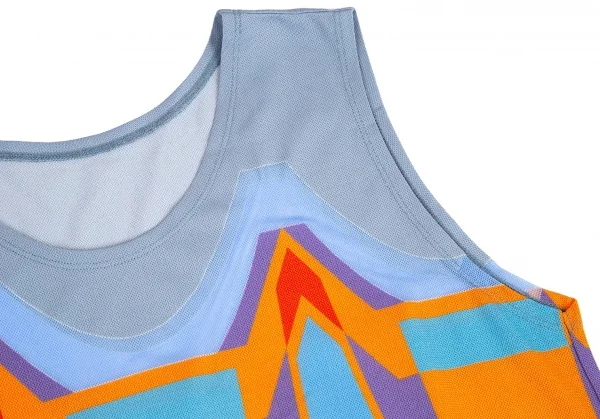 イッセイミヤケ ミーISSEY MIYAKE me メッシュグラフィック編み替えノースリーブチュニック マルチF K-82269_005