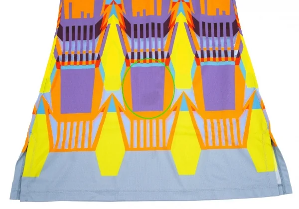 イッセイミヤケ ミーISSEY MIYAKE me メッシュグラフィック編み替えノースリーブチュニック マルチF K-82269_006