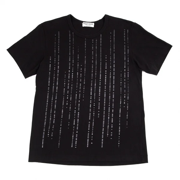 ローブドシャンブル コムデギャルソンrobe de chambre COMME des GARCONS 特殊光沢プリントTシャツ