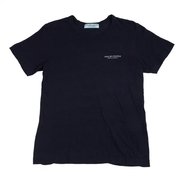 ローブドシャンブル コムデギャルソンrobe de chambre COMME des GARCONS 染めロゴTシャツ インディゴM位 K-82295_001