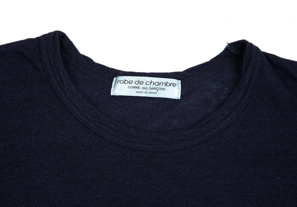 ローブドシャンブル コムデギャルソンrobe de chambre COMME des GARCONS 染めロゴTシャツ インディゴM位 K-82295_002
