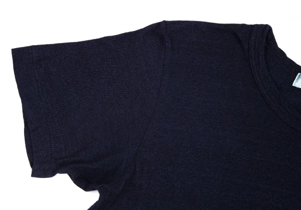 ローブドシャンブル コムデギャルソンrobe de chambre COMME des GARCONS 染めロゴTシャツ インディゴM位 K-82295_004