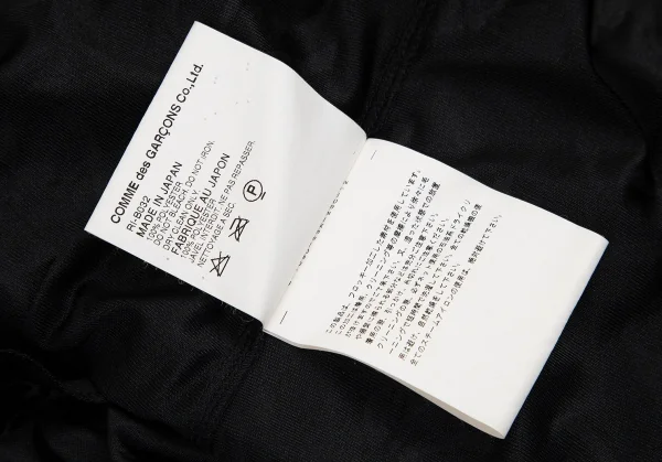 ローブドシャンブル コムデギャルソンrobe de chambre COMME des GARCONS リボンフロッキーポリ半袖ブラウス 黒M位 K-82300_017
