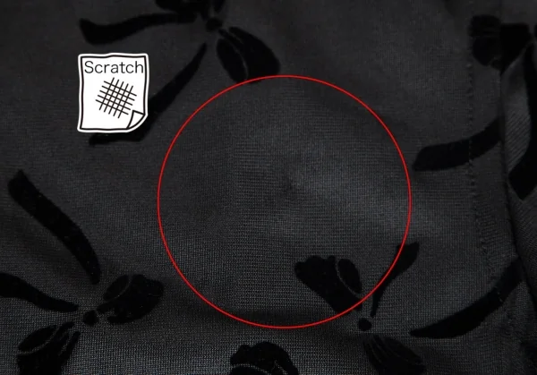 ローブドシャンブル コムデギャルソンrobe de chambre COMME des GARCONS リボンフロッキーポリ半袖ブラウス 黒M位 K-82300_004