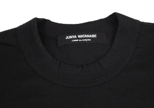 ジュンヤワタナベ コムデギャルソンJUNYA WATANABE COMME des GARCONS 太ネックデザインTシャツ 黒M位 K-82314_003