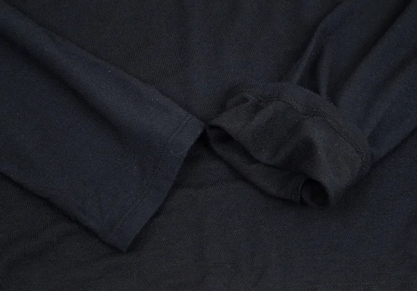 イッセイミヤケ フェットISSEY MIYAKE FETE プリント切替ハイネックカットソー 濃紺黒M位 K-82341_012