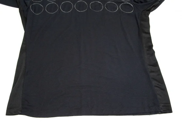 イッセイミヤケ フェットISSEY MIYAKE FETE プリント切替ハイネックカットソー 濃紺黒M位 K-82341_013