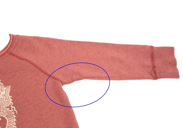 ヴィヴィアンタムVIVIENNETAM ドラゴン刺繍七分袖ストレッチスウェット 赤0 K-82346_005