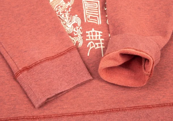 ヴィヴィアンタムVIVIENNETAM ドラゴン刺繍七分袖ストレッチスウェット 赤0 K-82346_009