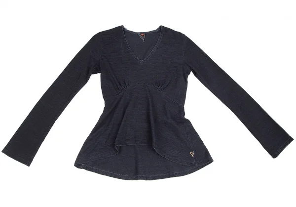 45rpm 染めVネックトップス インディゴ1 K-82351_002