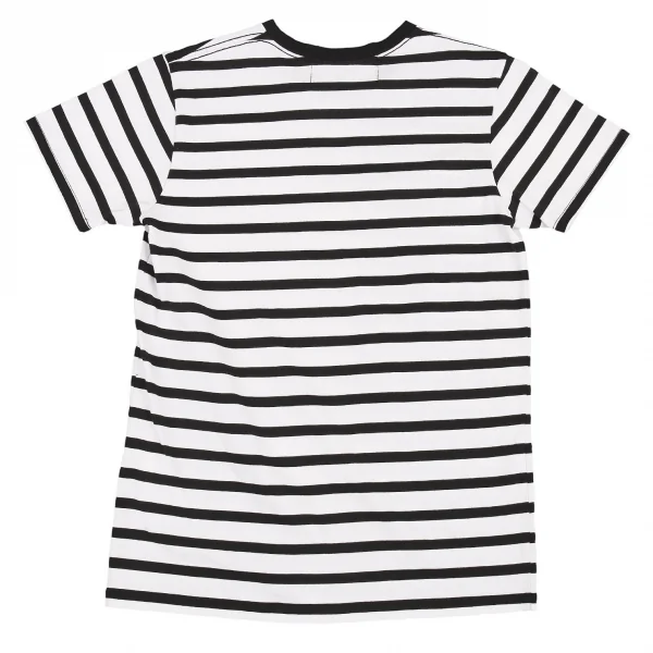 アンシーズンアンリアレイジANSEASON ANREALAGE 顔料ペイントボーダーTシャツ 白黒38 K-82352_010