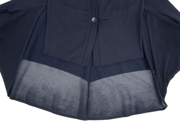 イッセイミヤケ エーポックISSEY MIYAKE A・POC ポンチョデザインジャケット 紺2 K-82418_009