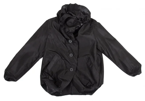 ISSEY MIYAKE　FETE プリーツボリュームジャケット　ブラック イッセイミヤケ フェットISSEY MIYAKE FETE シルクポリ裏プリーツ