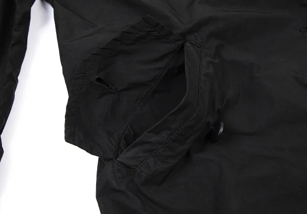 イッセイミヤケミーISSEY MIYAKE me ポリナイロンステンカラーコート 黒M位 K-82502_012